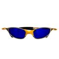 X-Metal Juliet 24k Gold Sunglasses Dark Blue le...