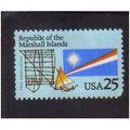 1990 USA marshall islands 25c f/u sga2541