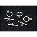 10 No Tibetan Silver Round Toggle Clasps Crafts...
