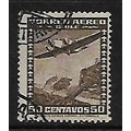 CHILE AIR 1934 50c BROWN JUNKERS G24 SG240 FINE...