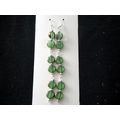 Unique handmade bronze dipped green crystal gla...