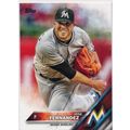 2016 Topps Baseball 118 Jose Fernandez Miami Ma...