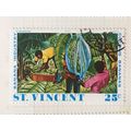 St Vincent 1975 Banana Industry 25c Cutting Use...