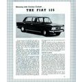 (6229) The Fiat 125 REVIEW - c.1968 Article