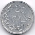 Luxembourg : 25 Centimes 1954