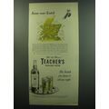 1949 Teacher's Highland Cream Scotch Advertisement
