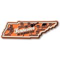 Tennessee the Volunteer State Premium Map Fridg...