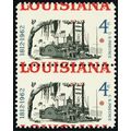 1197, Mint NH 4¢ Louisiana Misperforation Error...