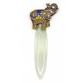 Elephant Bookmark Metal Brown & Purple Detail 1...