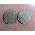 France Republic 1985 10 Centimes Coin