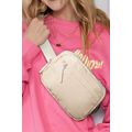 Wide Belt Zipped Square Crossbody Bag
