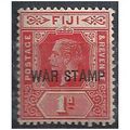 Fiji 1918 SG139a 1d Bright Scarlet WAR STAMP Un...
