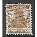GERMANY 1916 UNSHADED BACK GROUND 15pf BROWN SG...