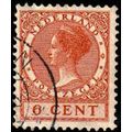 Netherlands 1926 Queen Wilhelmina 6c Used Stamp.