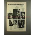 1966 Black & White Whisky Ad w/ Man of La Manch...