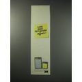 1991 3M Post-It Notes Ad - So who needs refrige...