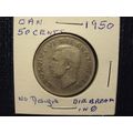1950 Canada 50c rare variety