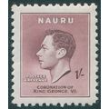 Nauru 1937 1s purple Coronation SG47 unused