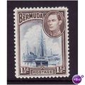 BERMUDA 1938 1 1/2d DEEP BLUE & PURPLE RED J W ...