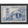 FRANCE ANDORRA 1944 1F.20 BLUE ST JEAN DE CASEL...
