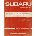 Subaru 1800 4WD MV Engine And Body Service Manu...