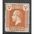 CAYMAN ISLANDS 1921 KG5 ENGRAVED FARTHING MINT MH