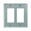9PT127 "2-Rocker/GFI" Pewter Tone Steel Wallplate