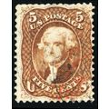 75, Used 5¢ Scarce Stamp With flaws Cat $425.00...