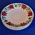 Lot 4 Gibson Housewares POINSETTIA HOLIDAY SAUC...