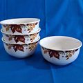 Lot 4 Royal Norfolk LEAF 6" SOUP BOWLS Cereal T...