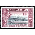 Sierra Leone KGVI 1938 1d Black & Lake Mounted ...