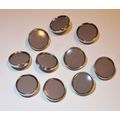 DD10 Dark Tan Shank Button Silver Band 3/4 Roun...