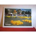 KAASMARKT, ALKMAAR, HOLLAND used postcard chees...