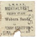 L.M.S.R. Edmondson Ticket - Woburn Sands to Fen...