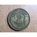 France Republic 1933 2 Francs Coin