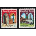 Papua NG Lutheran Church 2v 1986 MNH SG#529-530...