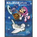 Maldives. 1988. Minnie Mouse delivering Pizza(M...