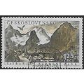 Mi 1039: 1 Kč 25 black-olive/pale brown Tatra N...