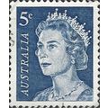 AUSTRALIA, Queen Elizabeth II, blue 1967, 5c, #2