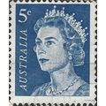 AUSTRALIA, Queen Elizabeth II, blue 1967, 5c, #3