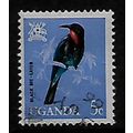UGANDA 1965 BIRDS 5c BLACK BEE EATER SG 113 FIN...