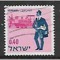 ISRAEL 1966 STAMP DAY 40a POSTMAN SG 350 FINE U...