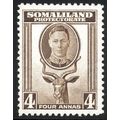 Somaliland KGVI 1942 4A Sepia Mounted Mint MM S...