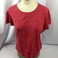 Croft & Barrow Women's Red Short Sleeve Tee Shi...