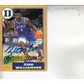 ZION WILLIAMSON 2015 FUTURE STARS ROOKIE AUTOGR...