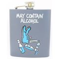 May Contain Alcohol Hip Flask Metal Grey 12 CM ...