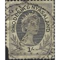 RHODESIA & NYASALAND, Queen Elizabeth II, grey 1954, 1/-, #3