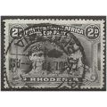 Rhodesia 1909 SG130 2d Black & Grey-Black Fine ...