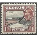 Cyprus 1934 SG136 1pi Black & Red-Brown Mounted...