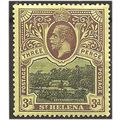 St Helena 1913 SG77 3d Black & Purple/Yellow Mo...